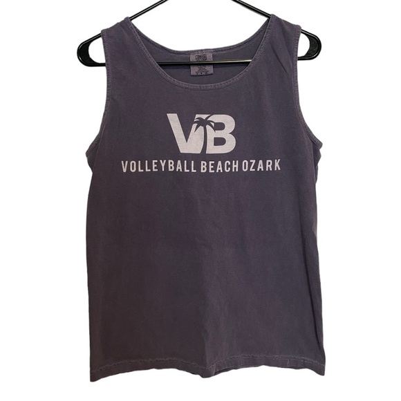 Comfort Colors Purple Volleyball Beach Ozark Tank Top Ring Spun Cotton Small - Picture 1 of 3